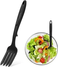 Lounsweer 10 in 1 Silicone Flexible Fork 11 Inch Cooking Tools and Black 