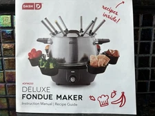 Dash Deluxe Fondue Maker 3 Quart Pot New In Open Box