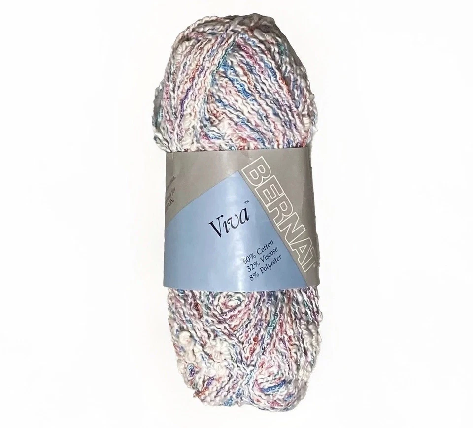 5 ct VTG Bernat Viva Yarn Skeins Pastel Mix 13040 90 yd Cotton Blend 50g 1.75 oz - Image 2 of 4