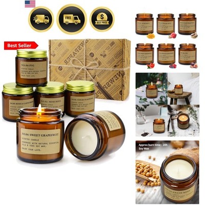 6 Pack Candles for Home Scented Aromatherapy Candle Gift Set for Women Soy Wa...