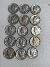 1941-1945 P,D,S, Mercury Dimes (15 different coins) VF Condition SKU# 35910
