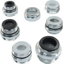 7 Pieces Brass Faucet Adapter Kit, Kitchen Sink Aerator Male/Female Faucet Adapt