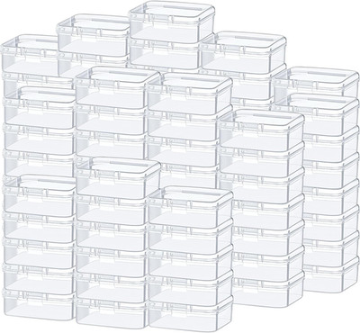 100 Pcs Clear Plastic Beads Storage Containers Box Small Clear Boxes