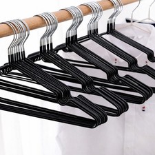 20-80Pcs Metal Wire Clothes Hangers 16" Space Saving Shirt Coat Hanger Non-Slip