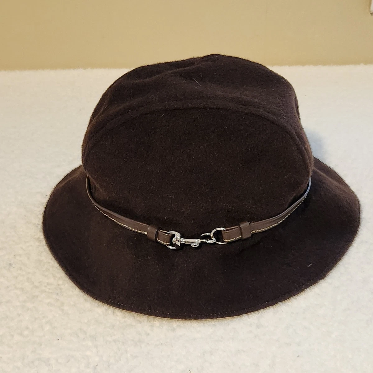 Coach Wool Blend with Double Black Rope around this Leatherware Bucket Hat Coach Wool Blend Bucket Hats for Women for sale | eBay main image 3