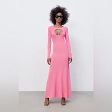 Zara knit keyhole dress