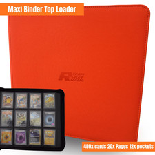 Album Raccoglitore Binder Carte Top loader Carte Pokemon- One Piece-Magic Orange
