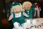 ADORABLE VINTAGE SET OF 1985 CABBAGE PATCH KIDS BOY AND GIRL DOLLS, BLONDE HAIR