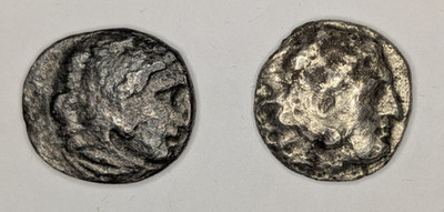 Lot of (2) Alexander The Great Drachms Herakles Head / Zeus Seated