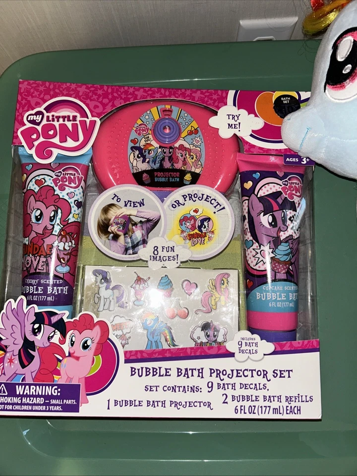 My Little Pony pink & black Dress ,bubble bath set.& plush toy M 7-8 - Image 2 of 4