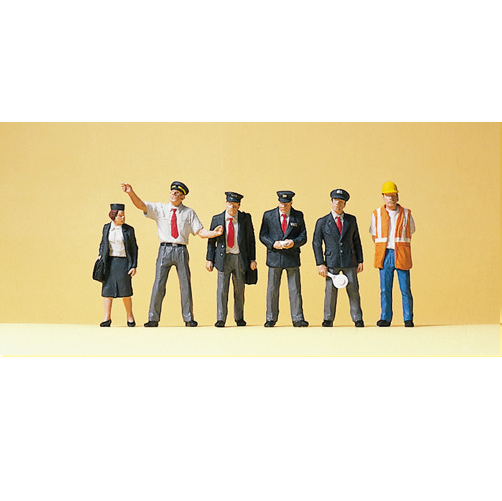 Preiser 10410 BR Railway Personnel (Set of 6 Figures) OO/HO Gauge