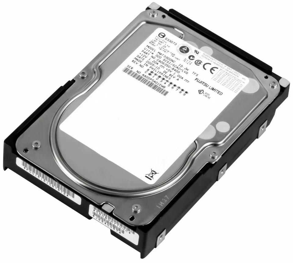 Hard Drive Fujitsu MAT3300NC 300GB 10000U/Min SCSI 80-PIN 8MB Cache 3.5'' Inch - Image 3 of 3