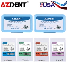 AZDENT Dental Orthodontic Buccal Tubes 1st 2nd Molar Tube Roth MBT 022 USA