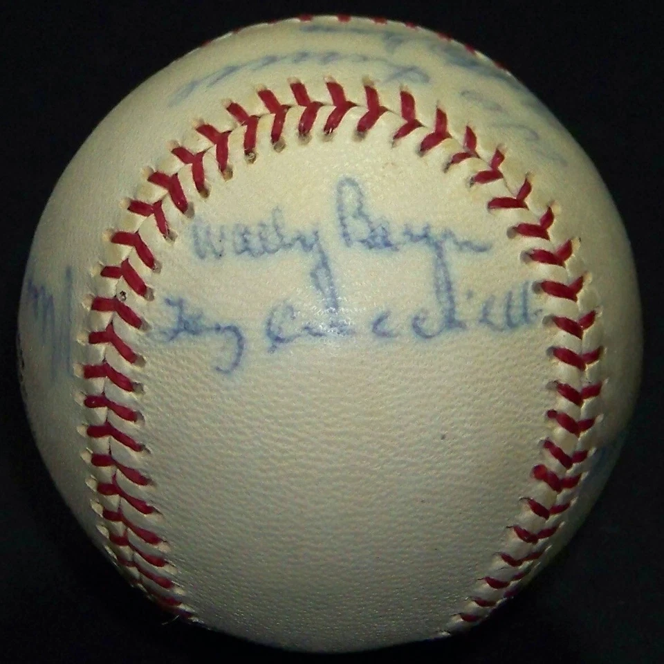 Lefty Grove Enos Slaughter Tony Cuccinello Rick Wes Ferrell Signed Baseball JSA! - Image 4 of 4
