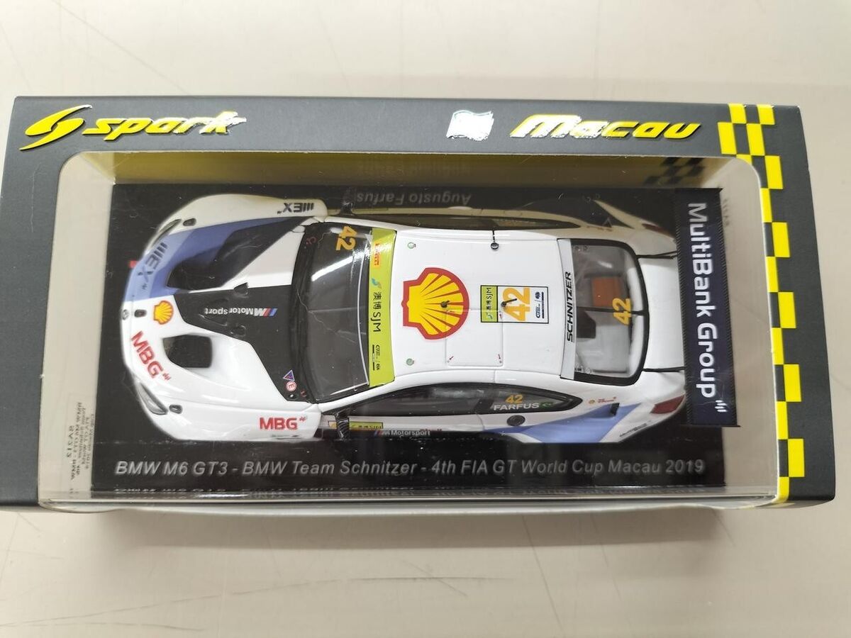 1/43 Spark BMW M6 GT3 Schnitzer 4th FIA GT World Macau 2019 1/43 Spark BMW M6 GT3 Schnitzer 4th FIA GT World Macau 2019