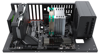 DIY Gaming Computer Case, ATX Open Chassis Case Rack for ATX/M-ATX/ITX