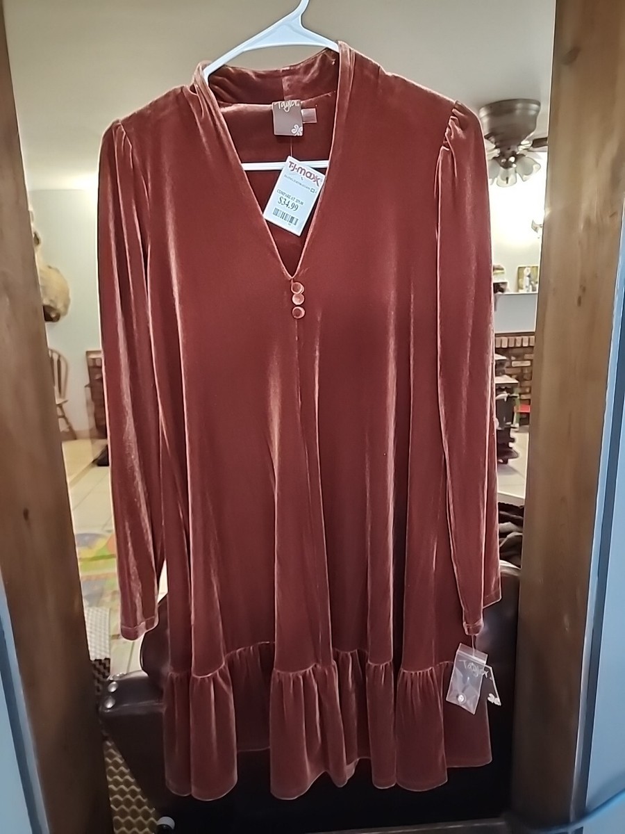 taylor brown velvet dress Adrianna Papell Women's Asymmetric One-Shoulder Velvet Gown - Dark Brown