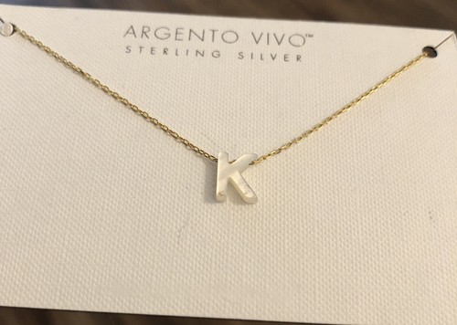 Argento Vivo Necklace Letter K Mother 
