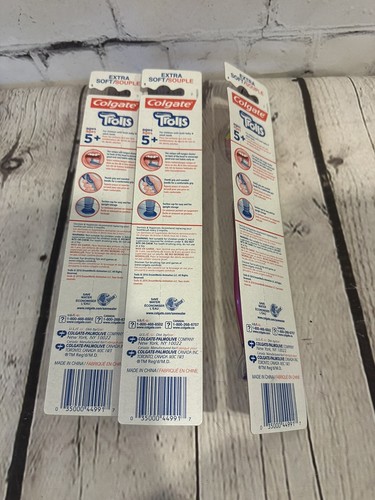 Colgate (3 Pack) Of TROLLS Extra Soft Kids Toothbrushes Ages 5+ - Picture 3 of 3
