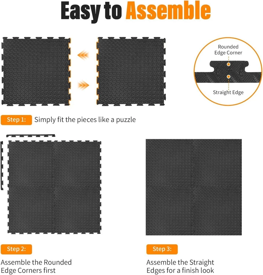 EVA Interlocking Mat Thick Heavy Duty Floor Mats Soft Foam GYM Flooring 60 x 60 - Image 4 of 4