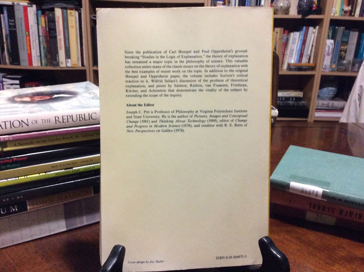 Theories of Explanation by Joseph C. Pitt (1988, Trade Paperback