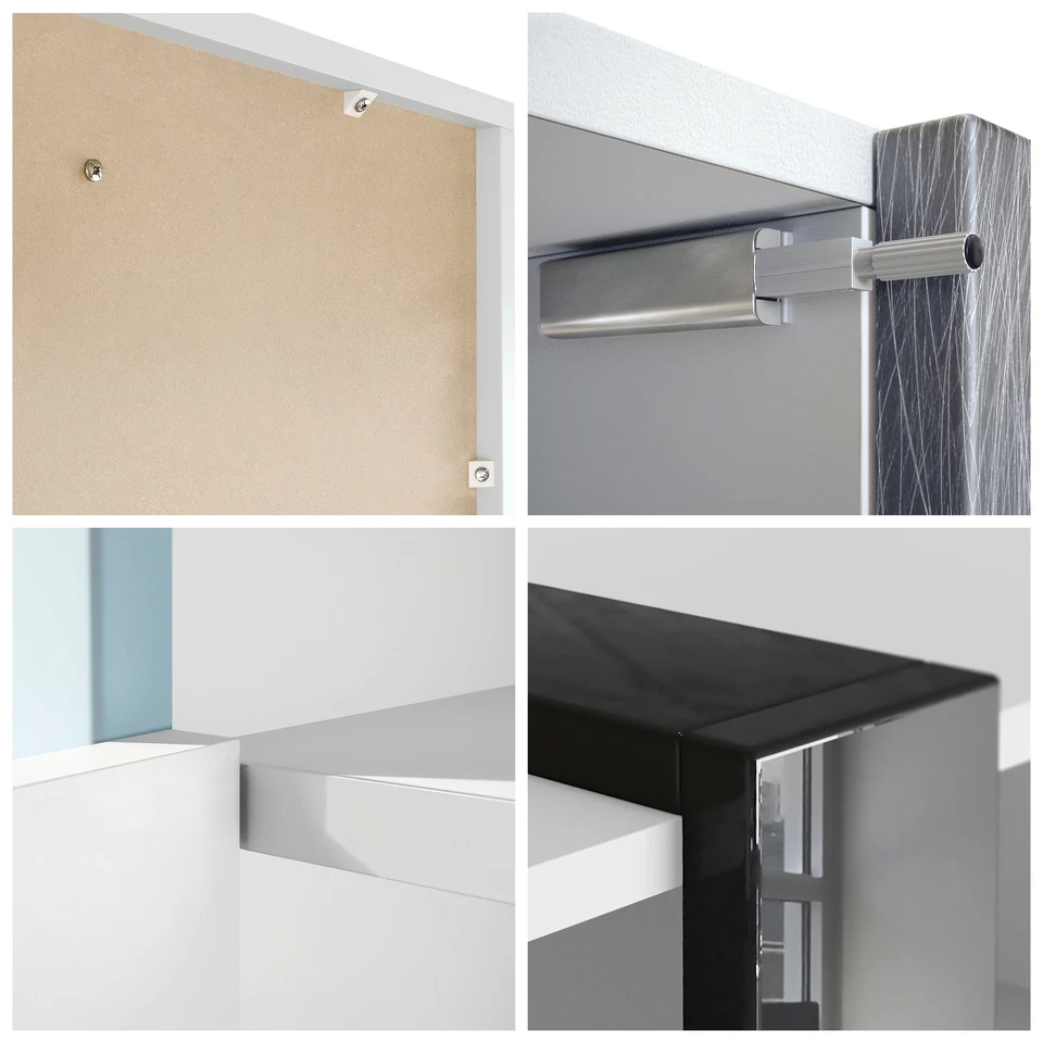 Highboard Kommode Sideboard Anrichte Buffet Wohnzimmer Schrank Ida V1 in Weiß - Bild 4 von 4