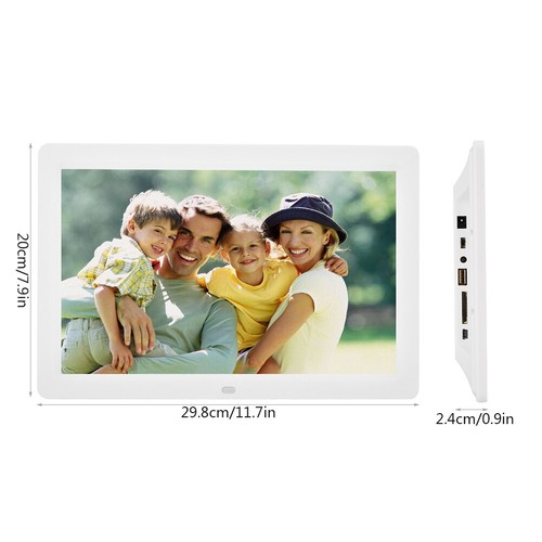 12In Digital Photo Picture Frame Album Clock Music Player with Remote Control EU - Picture 9 of 12