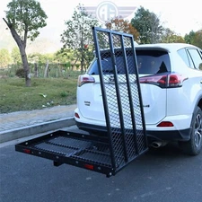 New Folding Mobility Carrier Wheelchair Scooter Hitch Mount Medical Loading Ramp