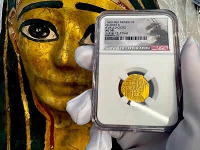 MEXICO 'JEWELED CROSS' 2 ESCUDOS 