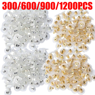 Earring Backs Post Backings Stopper Silver Golden Stud Secure Hook Earring Lots