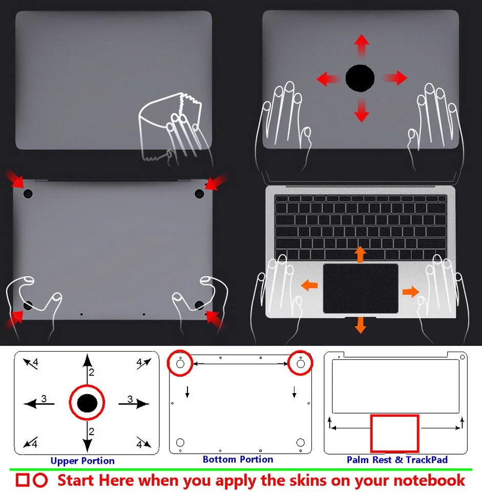 Für MacBook Laptop 3M Haut Abziehbild Fall EU-Tastaturabdeckung Bildschirmschutz - Bild 3 von 4