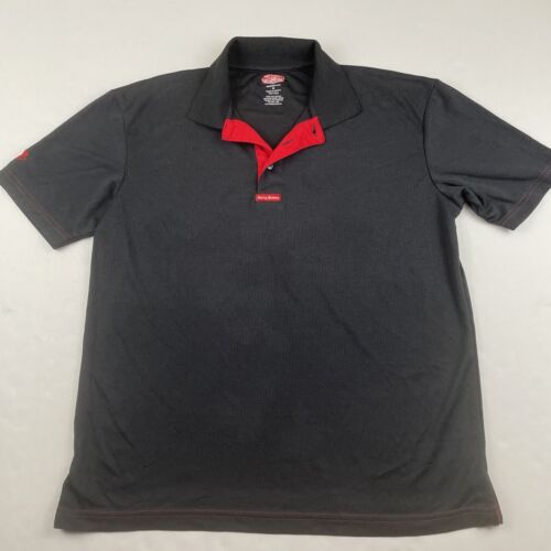 Dairy Queen Polo Shirt Men’s M Black Red Ribbon Employee Uniform Short Sleeve - Picture 2 of 7