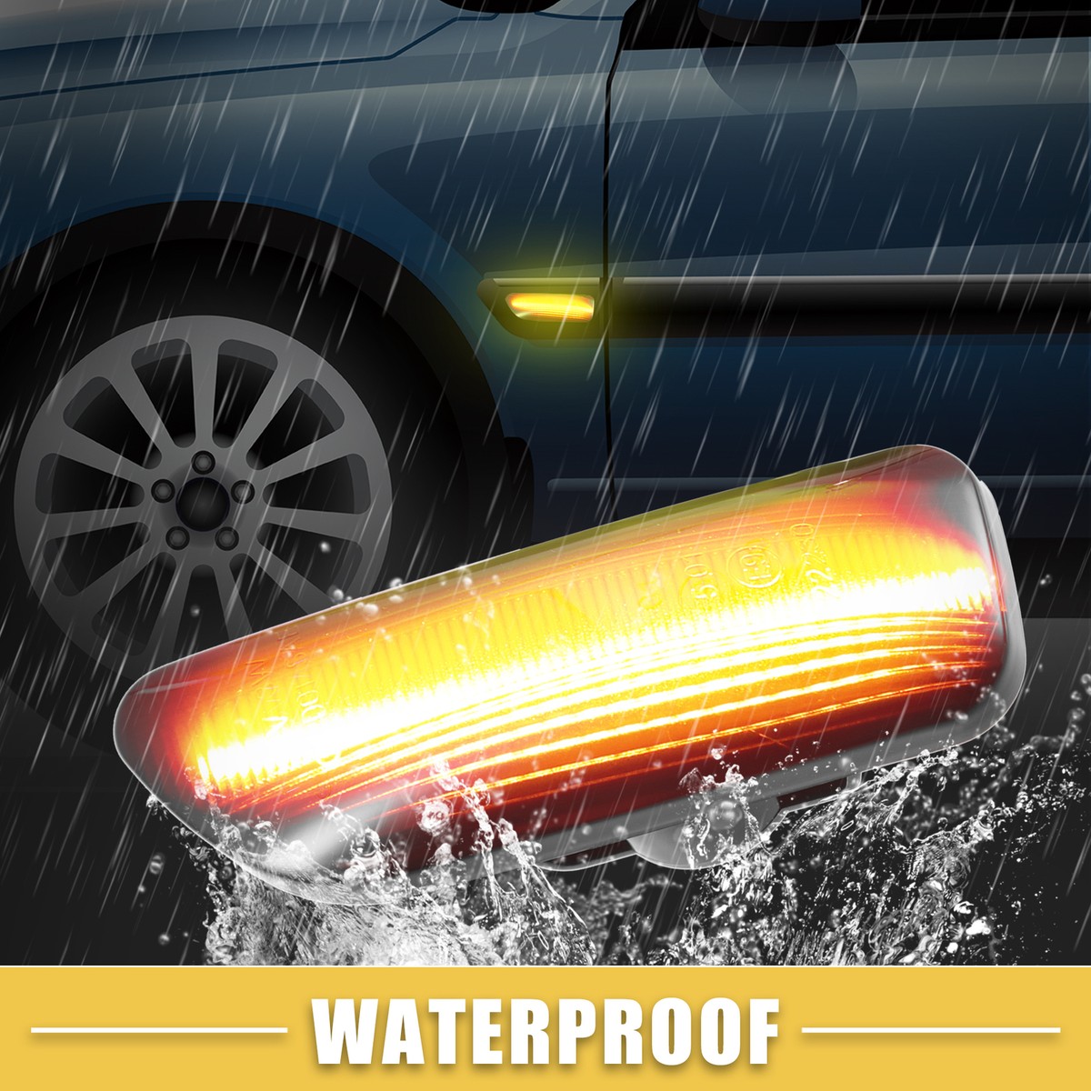 Front LED Side Marker Light 30722641 for Volvo S60 Amber