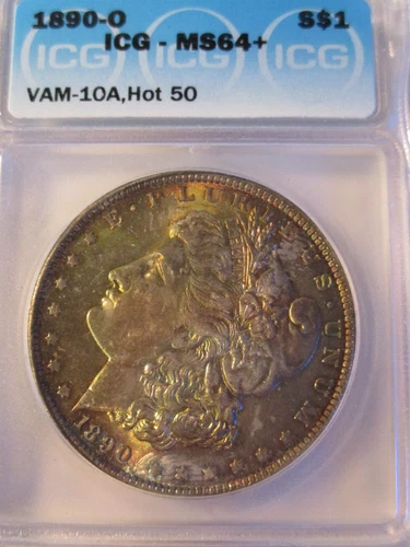 1890-O MORGAN SILVER DOLLAR ICG MS64+ VAM-10A HOT 50