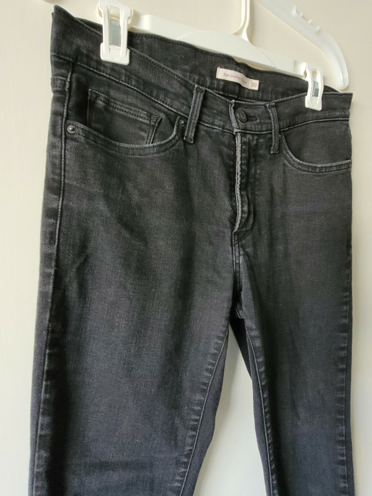 Levi's Basic Solid Black Shaping Straight Leg Zip… - image 5