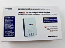 Obihai OBi100 VoIP Telephone Adapter w/ Box -- Complete Working