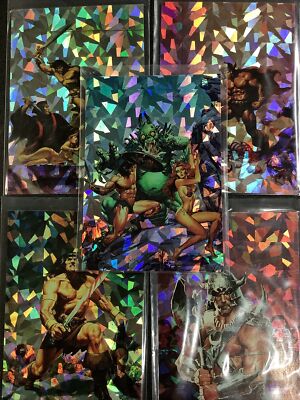 CONAN COLLECTOR CARDS COMPLETE 6 CARD PRISM SUBSET TRADING CARD LOT 1993 HASBRO