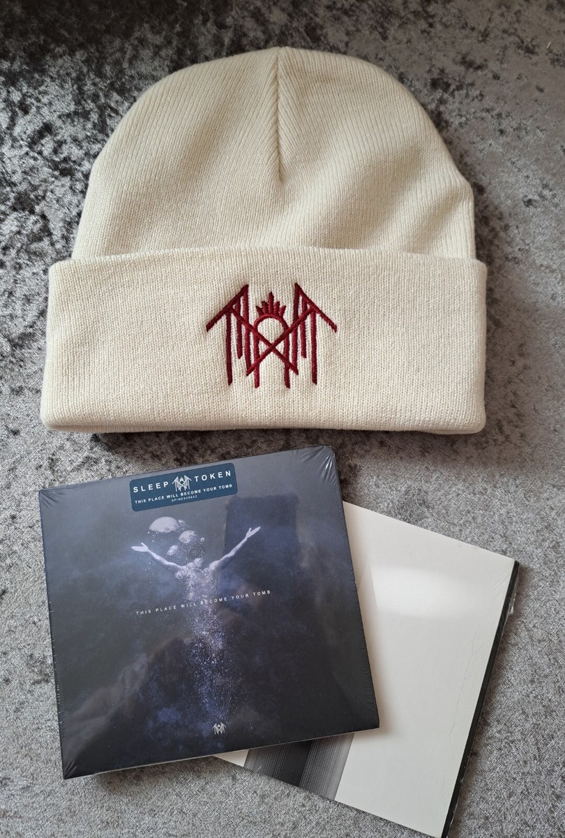 SLEEP TOKEN Official Hat BEANIE New CREAM Claret LOGO SLEEP TOKEN Official Hat BEANIE New CREAM Claret LOGO