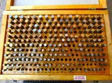 HDT Minus Pin Gauge Set Model H-2 .251 - .500 Steel Plug Gauge With Wooden Case