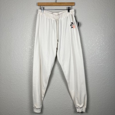 Amuse Society Womens Size Medium Cream Hello Paradise Knit Pant Joggers Lounge