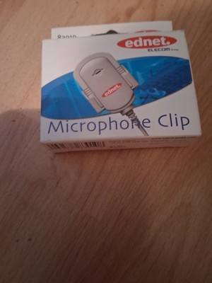 ednet. Mikrofon Ansteckmikrofon Clip-On Microphone, 3,5 mm Stereo Klinke, 1,8 m