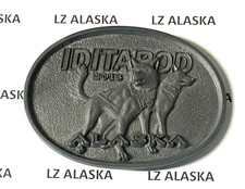 2013 IDITAROD PEWTER BELT BUCKLE ANCHORAGE ALASKA AK