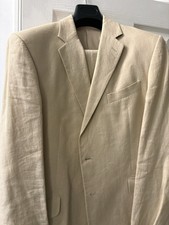 Biege Fully lined Linen single