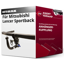 Für Lancer Sportback VIII Typ CX (Auto Hak) Anhängerkupplung vertikal abnehmbar