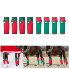 Christmas Horse Leg Wraps Polyester Warming Leggings Accessories Leg Guard