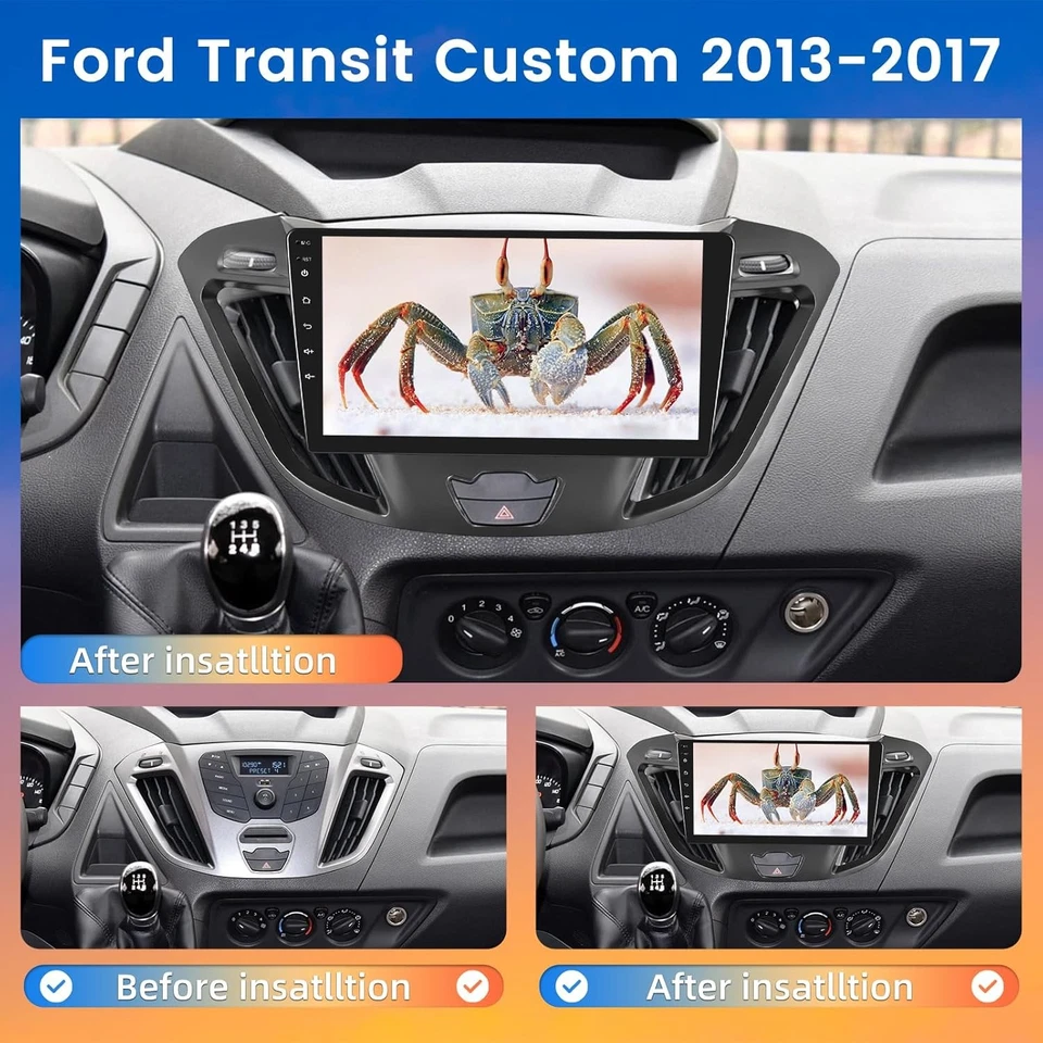 Für Ford Transit Custom 9" Apple Carplay Android15 Autoradio GPS NAVI WIFI FM BT - Bild 4 von 4