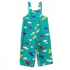 Vintage McKids McDonalds Green Aviation Printed Overalls Size 12-18 Months
