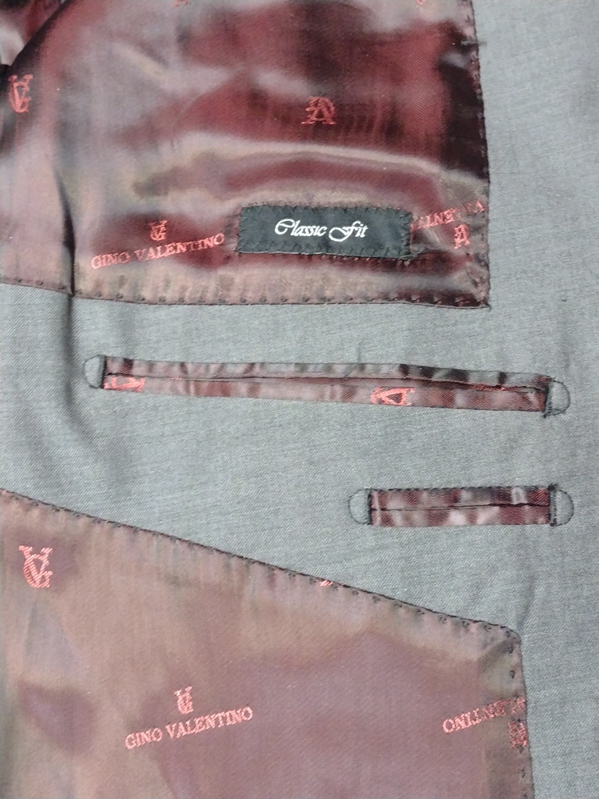 Gino Valentino Men Zegna Super 150s Single Breasted Suit  48 R Pants 44x30 Gray thumbnail 10