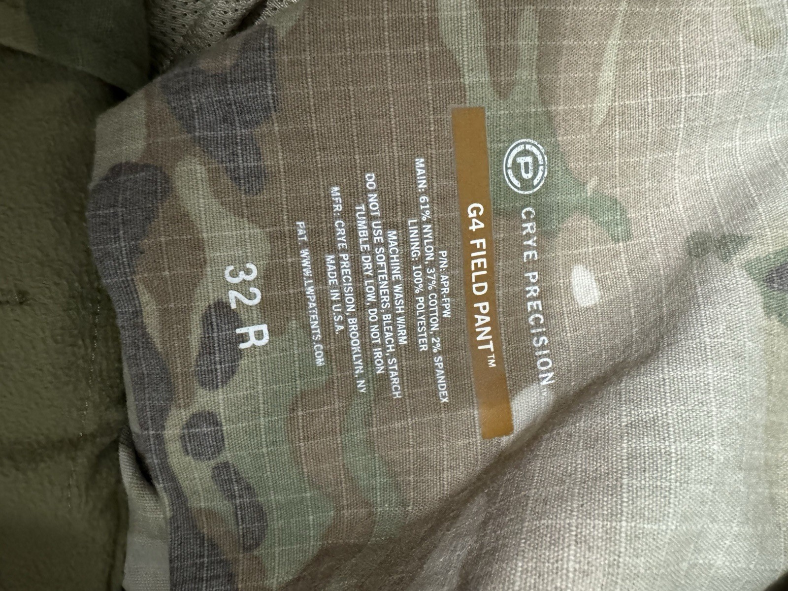 Men's Crye Precision G4 Field Pants Tactical  Combat Military OCP/Multicam 32R