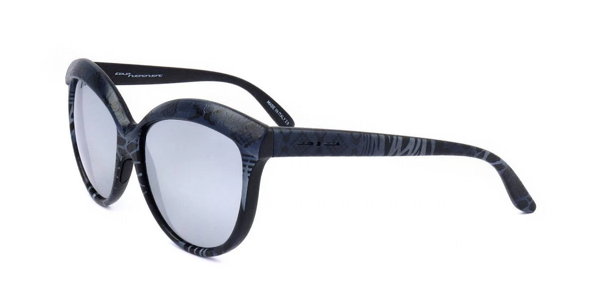 Italia Independent Sunglasses Blue Elephant Paisley Cat Eye IS009 ELE.021 55mm Italia Independent Plastic Frame Sunglasses for Women for  main image 2